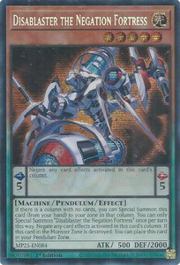Disablaster the Negation Fortress - 2025 Mega-Pack (MP25) #MP25-EN084 - Prismatic Secret Rare YuGiOh Trading Card