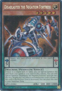 Disablaster the Negation Fortress - 2025 Mega-Pack (MP25) #MP25-EN084 - Prismatic Secret Rare YuGiOh Trading Card