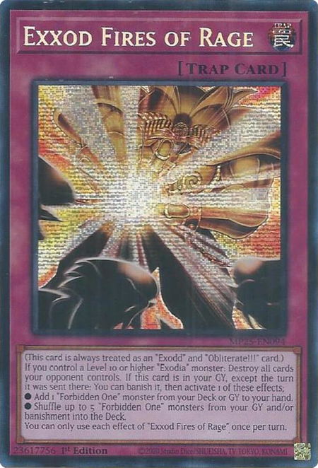 Exxod Fires of Rage - 2025 Mega-Pack YuGiOh trading card