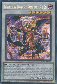 Legendary Lord Six Samurai - Shi En - 2025 Mega-Pack (MP25) #MP25-EN107 - Prismatic Secret Rare YuGiOh Trading Card