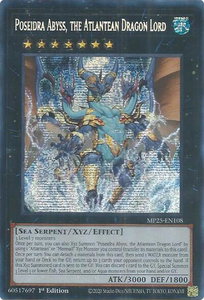 Poseidra Abyss, the Atlantean Dragon Lord - 2025 Mega-Pack (MP25) #MP25-EN108 - Prismatic Secret Rare YuGiOh Trading Card
