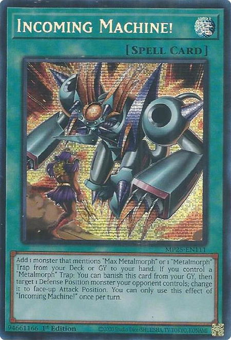 Incoming Machine! - 2025 Mega-Pack YuGiOh trading card