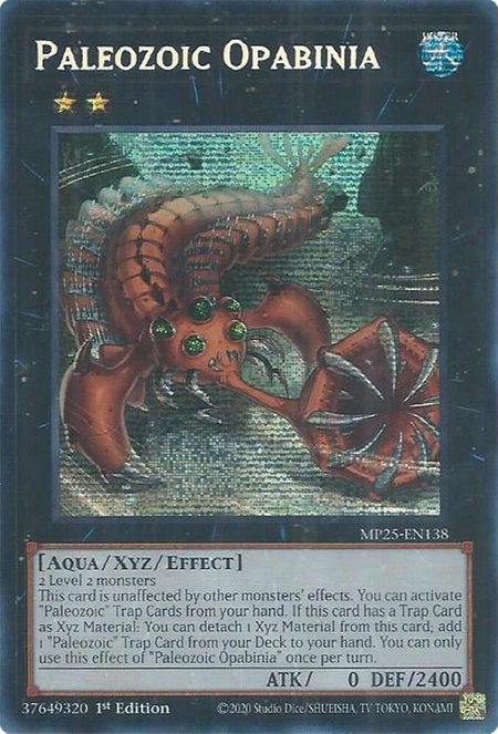 Paleozoic Opabinia - 2025 Mega-Pack YuGiOh trading card