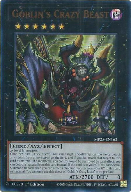 Goblin's Crazy Beast - 2025 Mega-Pack YuGiOh trading card
