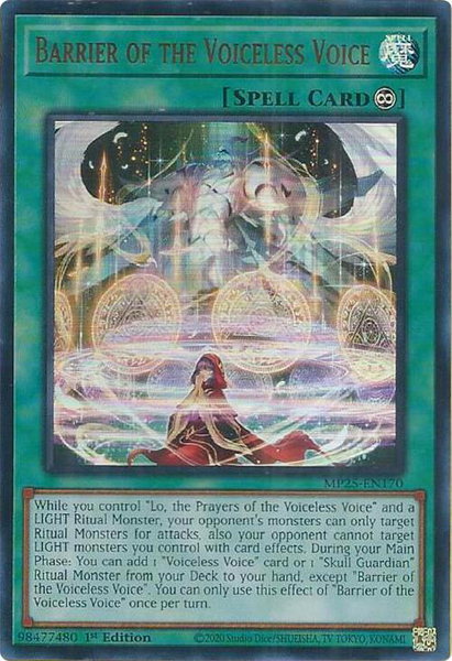 Barrier of the Voiceless Voice - 2025 Mega-Pack YuGiOh trading card