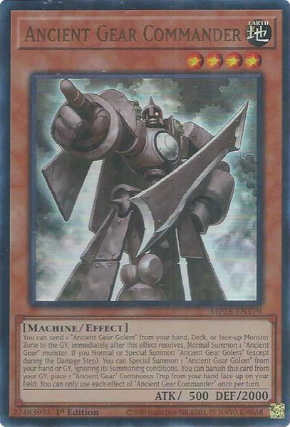 Ancient Gear Commander - 2025 Mega-Pack YuGiOh trading card