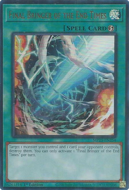 Final Bringer of the End Times - 2025 Mega-Pack YuGiOh trading card