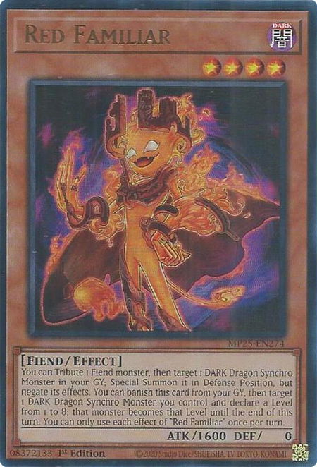 Red Familiar - 2025 Mega-Pack YuGiOh trading card