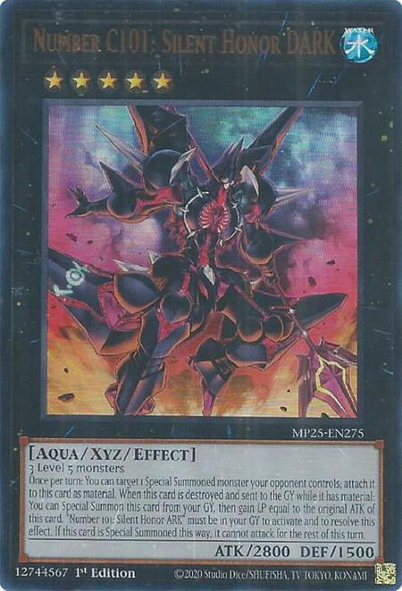 Number C101: Silent Honor DARK - 2025 Mega-Pack YuGiOh trading card