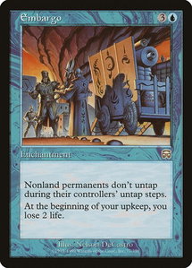 Embargo - Mercadian Masques (MMQ) #77 - Rare Magic: The Gathering Trading Card