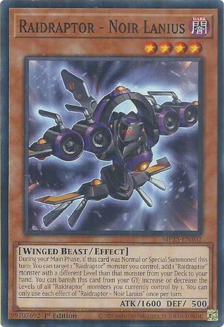 Raidraptor - Noir Lanius - 2025 Mega-Pack YuGiOh trading card