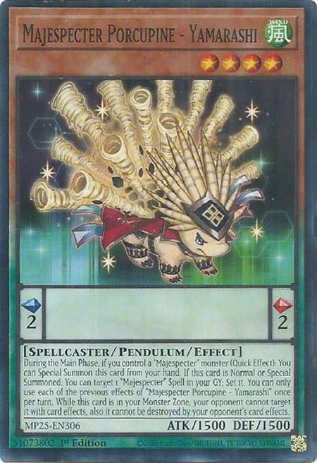 Majespecter Porcupine - Yamarashi - 2025 Mega-Pack YuGiOh trading card