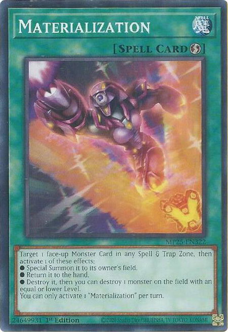 Materialization - 2025 Mega-Pack YuGiOh trading card