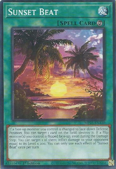 Sunset Beat - 2025 Mega-Pack YuGiOh trading card