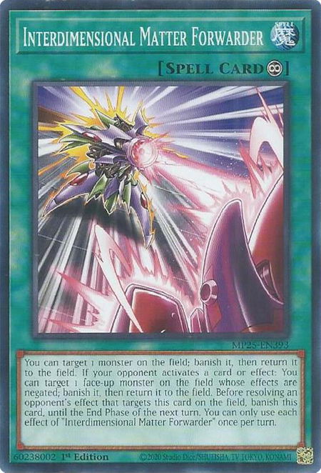 Interdimensional Matter Forwarder - 2025 Mega-Pack YuGiOh trading card