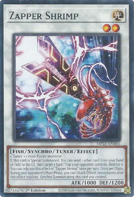 Zapper Shrimp - 2025 Mega-Pack YuGiOh trading card