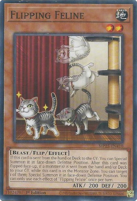 Flipping Feline - 2025 Mega-Pack YuGiOh trading card
