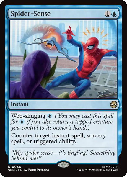 Spider-Sense trading card from Marvel's Spider-Man Spider-Sense - Marvel's Spider-Man Magic: The Gathering trading card