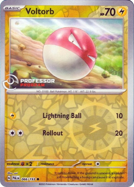 Voltorb - 066/193 trading card from Professor Program Promos Voltorb - 066/193 - Professor Program Promos Pokémon trading card