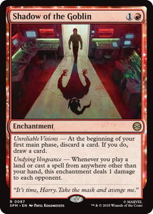 Shadow of the Goblin - Marvel's Spider-Man (SPM) #87 - Rare Magic: The Gathering Trading Card