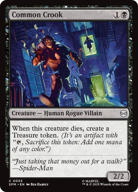Common Crook - Marvel's Spider-Man Magic: The Gathering trading card
