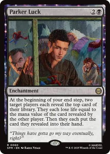 Parker Luck - Marvel's Spider-Man (SPM) #60 - Rare Magic: The Gathering Trading Card