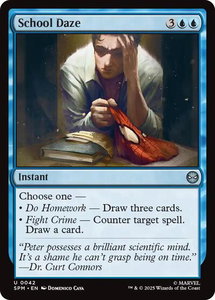 School Daze - Marvel's Spider-Man (SPM) #42 - Uncommon Magic: The Gathering Trading Card
