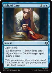 School Daze - Marvel's Spider-Man (SPM) #42 - Uncommon Magic: The Gathering Trading Card