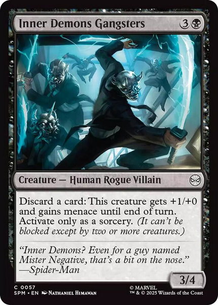 Inner Demons Gangsters trading card from Marvel's Spider-Man Inner Demons Gangsters - Marvel's Spider-Man Magic: The Gathering trading card