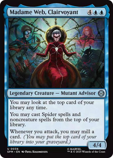 Madame Web, Clairvoyant - Marvel's Spider-Man Magic: The Gathering trading card