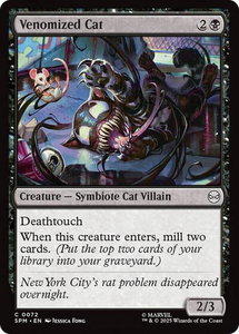 Venomized Cat - Marvel's Spider-Man (SPM) #72 - Common Magic: The Gathering Trading Card