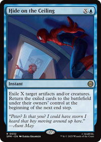 Hide on the Ceiling - Marvel's Spider-Man (SPM) #32 - Rare Magic: The Gathering Trading Card