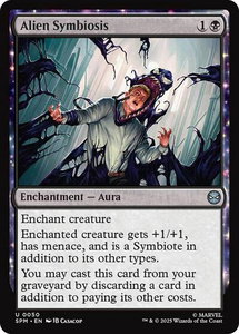 Alien Symbiosis - Marvel's Spider-Man (SPM) #50 - Uncommon Magic: The Gathering Trading Card