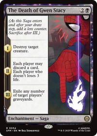 The Death of Gwen Stacy - Marvel's Spider-Man (SPM) #54 - Rare Magic: The Gathering Trading Card
