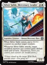 Silver Sable, Mercenary Leader - Marvel's Spider-Man (SPM) #13 - Uncommon Magic: The Gathering Trading Card