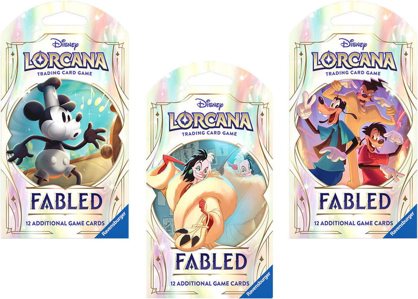 Disney Lorcana: Fabled Sleeved Booster Pack Art Bundle [Set of 3] - Fabled Disney Lorcana trading card