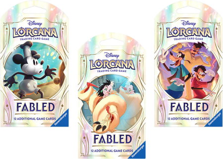 Disney Lorcana: Fabled Sleeved Booster Pack Art Bundle [Set of 3] - Fabled Disney Lorcana trading card