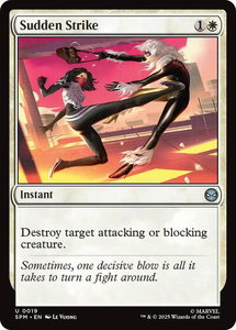 Sudden Strike - Marvel's Spider-Man (SPM) #19 - Uncommon Magic: The Gathering Trading Card