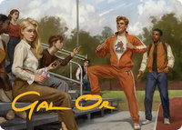 Flash Thompson, Spider-Fan Art Card (Gold-Stamped Signature) - Art Series: Marvel's Spider-Man (AASPM) #1 - Special Magic: The Gathering Trading Card