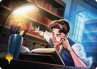 Peter Parker Art Card (33/54) (Gold-Stamped Planeswalker Symbol) - Art Series: Marvel's Spider-Man (AASPM) #33 - Special Magic: The Gathering Trading Card