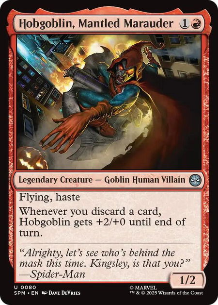 Hobgoblin, Mantled Marauder - Marvel's Spider-Man Magic: The Gathering trading card