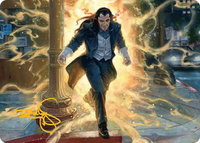 Morlun, Devourer of Spiders Art Card (Gold-Stamped Signature) - Art Series: Marvel's Spider-Man (AASPM) #9 - Special Magic: The Gathering Trading Card