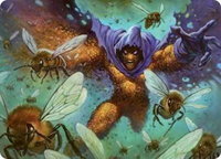Swarm, Being of Bees Art Card - Art Series: Marvel's Spider-Man (AASPM) #11 - Special Magic: The Gathering Trading Card