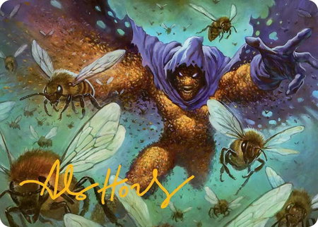 Swarm, Being of Bees Art Card (Gold-Stamped Signature) - Art Series: Marvel's Spider-Man Magic: The Gathering trading card
