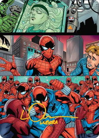The Clone Saga Art Card (Gold-Stamped Signature) - Art Series: Marvel's Spider-Man (AASPM) #42 - Special Magic: The Gathering Trading Card