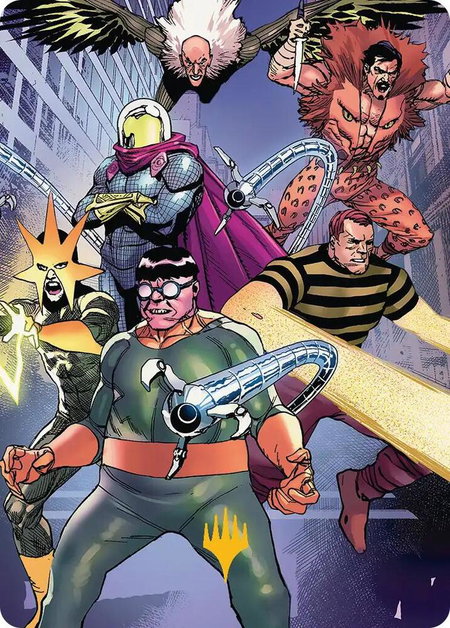 Behold the Sinister Six! Art Card (45/54) (Gold-Stamped Planeswalker Symbol) - Art Series: Marvel's Spider-Man Magic: The Gathering trading card