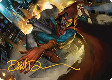 Hobgoblin, Mantled Marauder Art Card (Gold-Stamped Signature) - Art Series: Marvel's Spider-Man Magic: The Gathering trading card