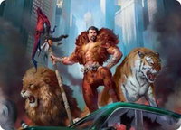 Kraven, Proud Predator Art Card - Art Series: Marvel's Spider-Man (AASPM) #28 - Special Magic: The Gathering Trading Card
