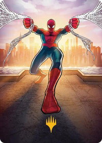 Amazing Spider-Man Art Card (36/54) (Gold-Stamped Planeswalker Symbol) - Art Series: Marvel's Spider-Man (AASPM) #36 - Special Magic: The Gathering Trading Card