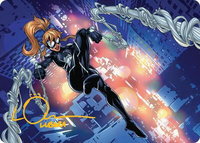 Arana, Heart of the Spider Art Card (Gold-Stamped Signature) - Art Series: Marvel's Spider-Man (AASPM) #37 - Special Magic: The Gathering Trading Card